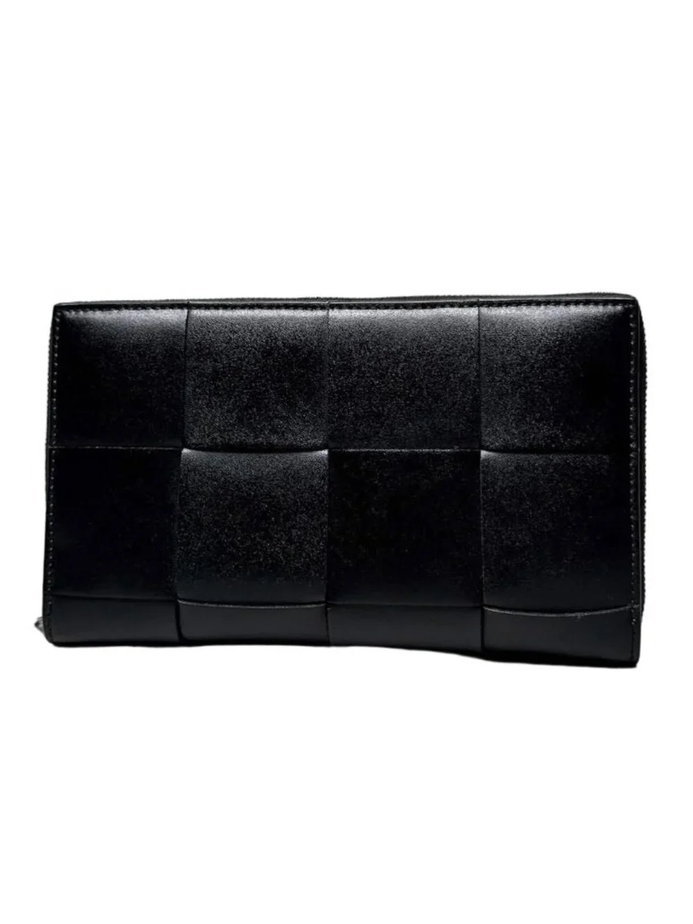 Bottega Veneta Cassette Zip Around Wallet Black